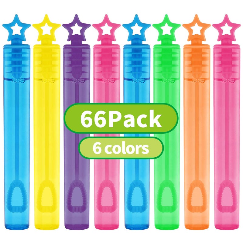spring flower SpringFlower 66 Pieces Mini Bubble Wands,Bubble Party Favors Assortment Toys for Kids,Themed Birthday, Halloween, Goodie Bags, Carnival Prizes, Wedding,Outdoor Gifts for Girls & Boys - Image 1